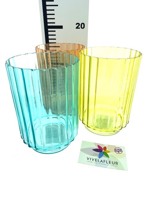 B Unit Cyl. vase 3 mix colors H17 / D12cm