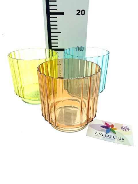 B Unit Cyl. vase 3 ass colors H12 / D12cm
