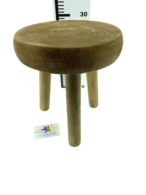 B Shaolin Stool brown h30 cm dia 26 cm