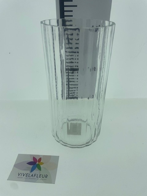Lukasz clear cylinder vase H24 / D12 cm