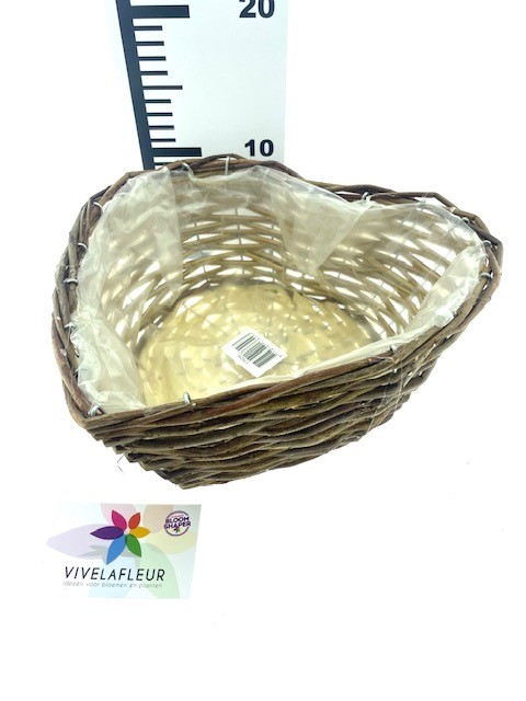 B Basket heart Brown H11 / D27cm