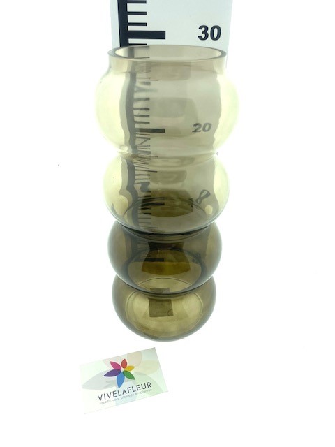 Ru Glazen vaas bruin H30 / D13cm