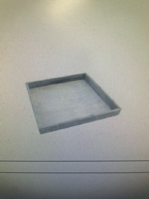 Tray Firminia square grey L30W30h4 cm