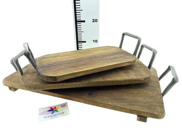 B Tray rect. Wood Set van 3
