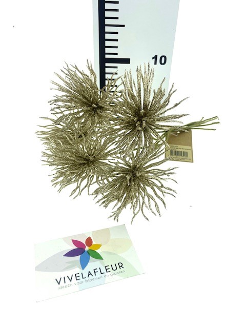 B Flower bundle 5 glitter ass. 3 L 30 cm