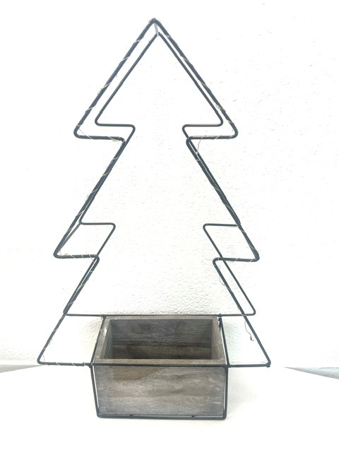 N wood iron christmastree with 15 Led H50 / B30