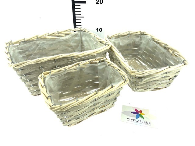 B Holzspankasten rund grau 3-Tlg h10x12x19/h11x16x24/h12x19x28