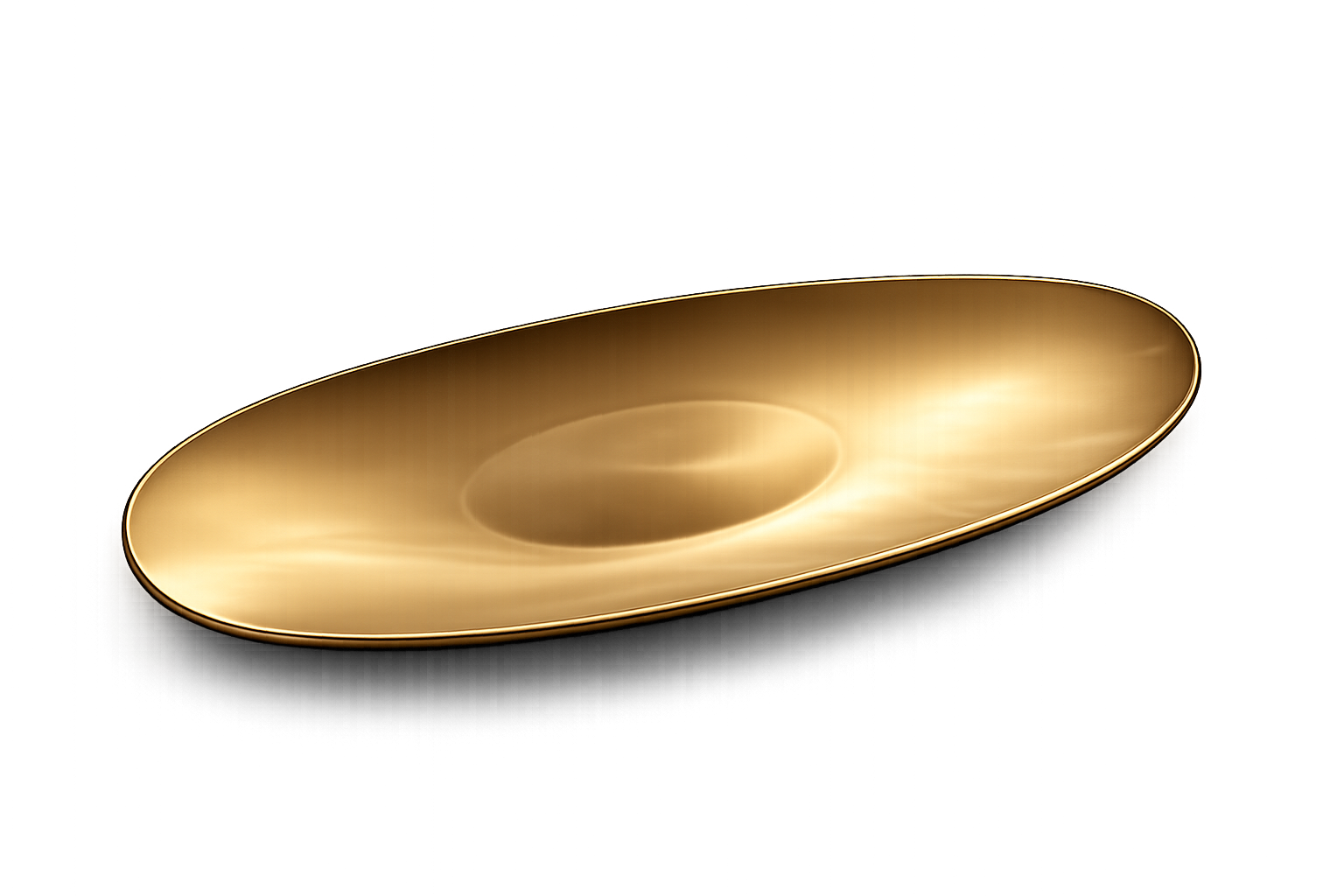 P Bord melamine ovaal 41x16cm goud 