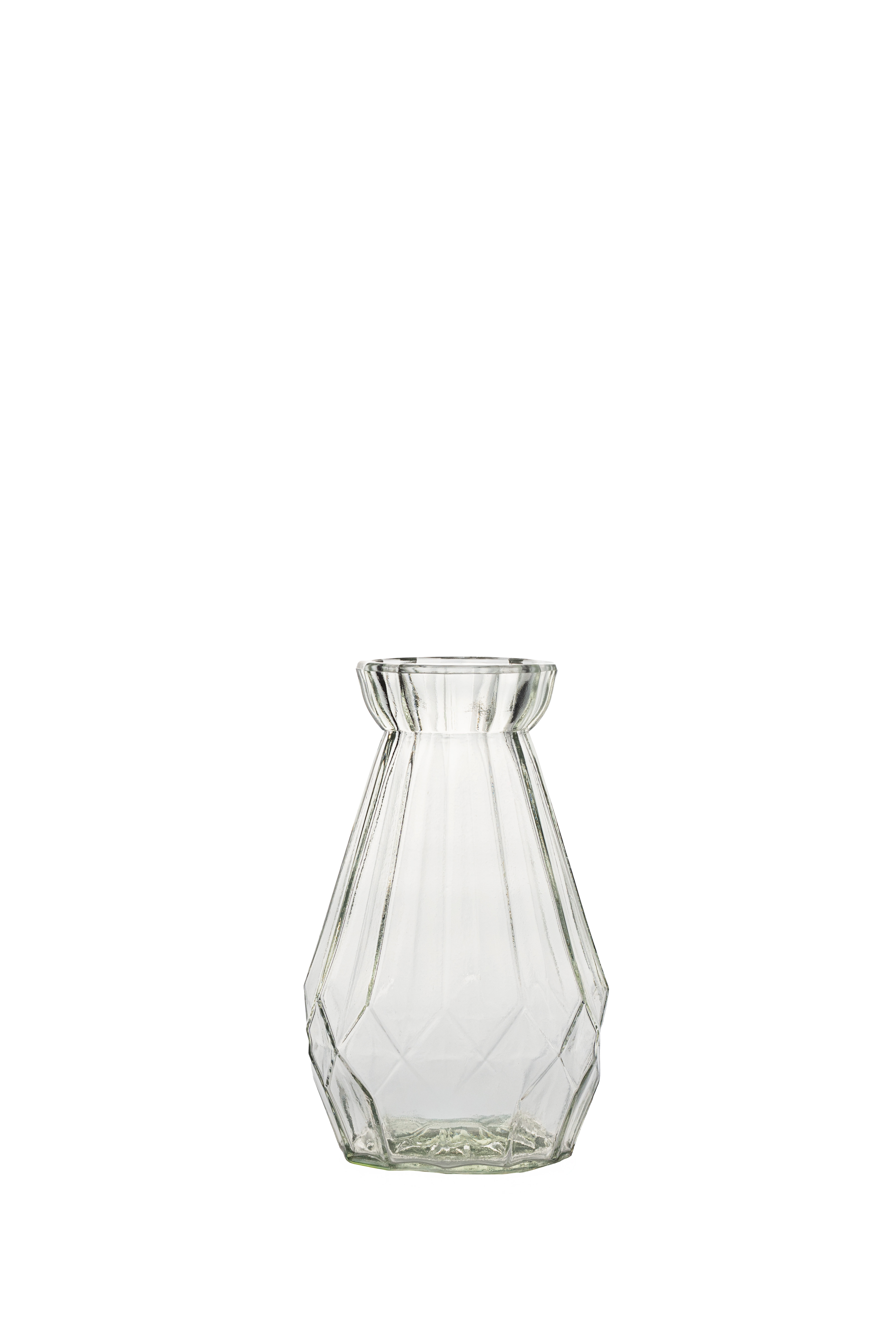 P Vaas Facet glas Ø9xH14cm transparant
