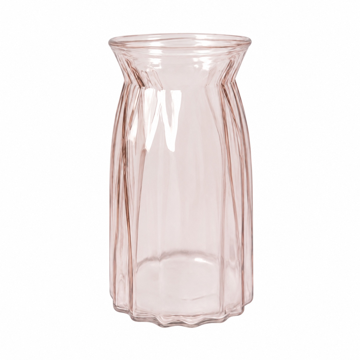 Vaas Cleo glas Ø8,5xH15cm perzik transparant 24 per doos