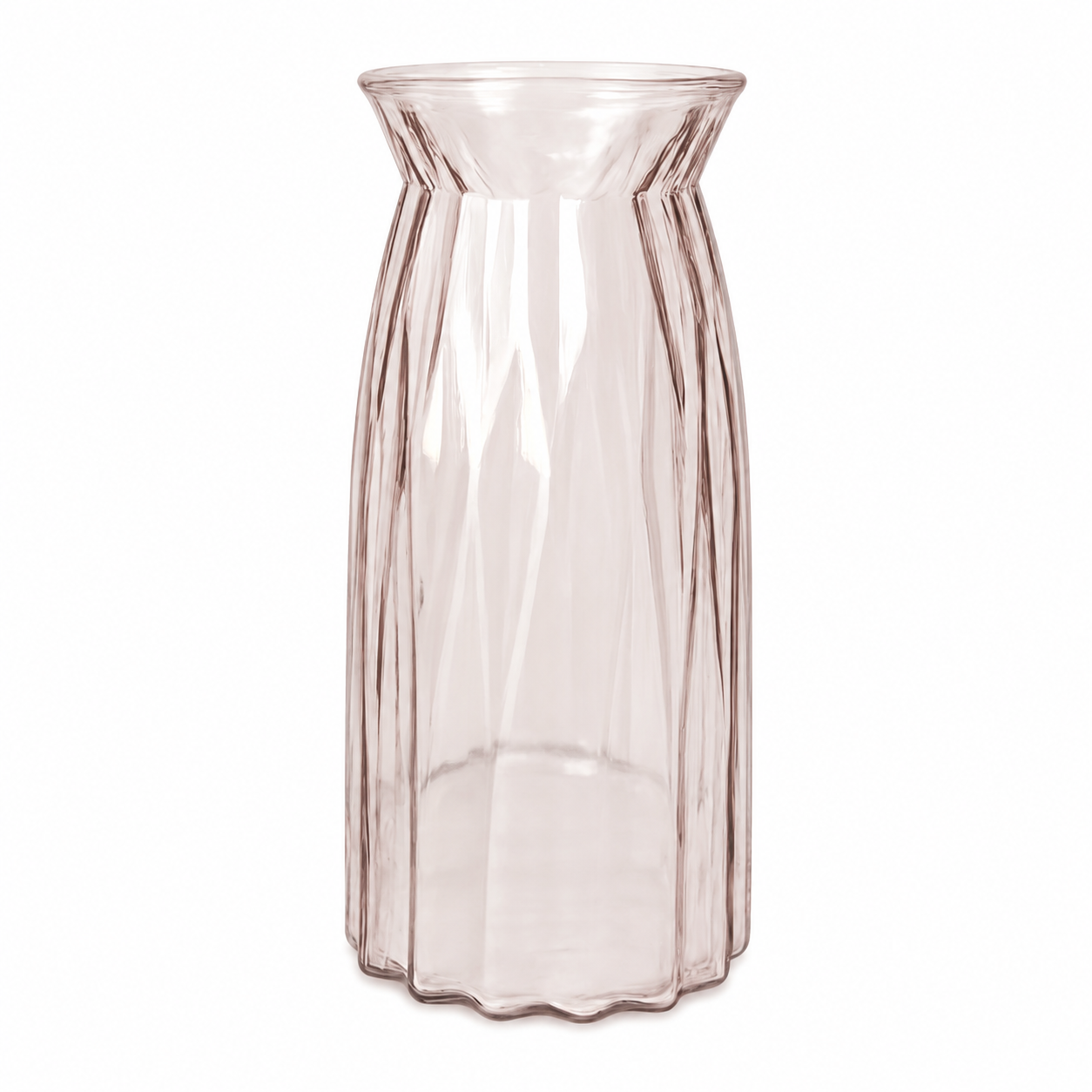 P Vaas Cleo glas Ø11xH20cm perzik transparant 12 per doos
