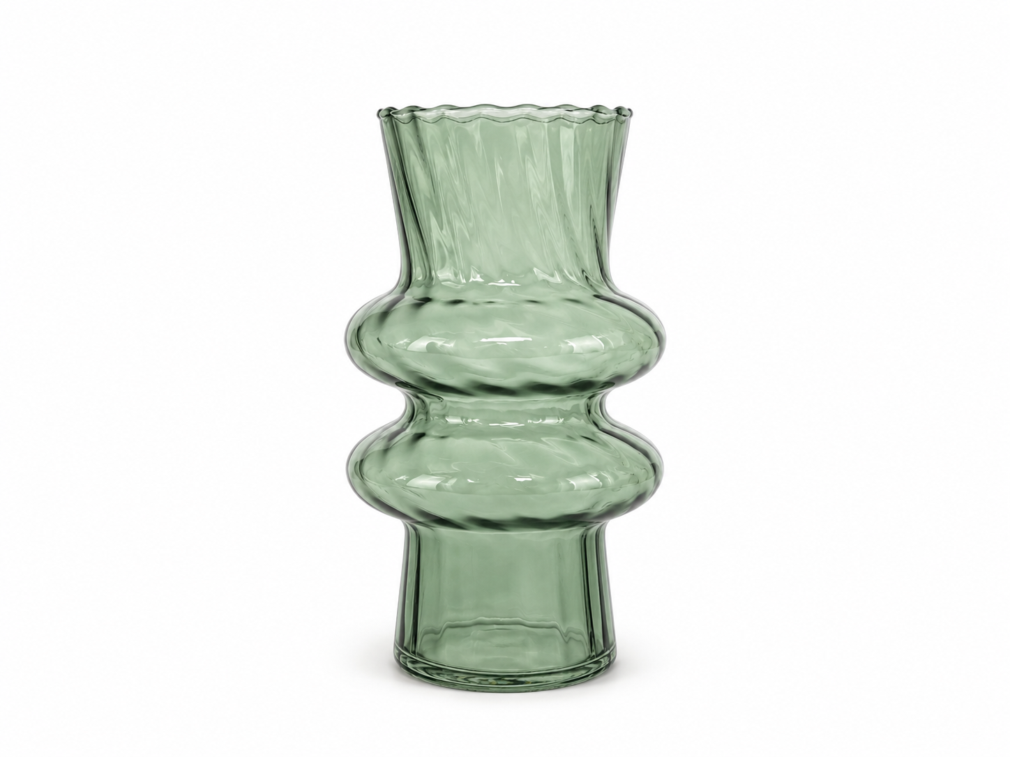 P Vaas Twirl glas Ø11,5xH20cm sage groen 12 per doos