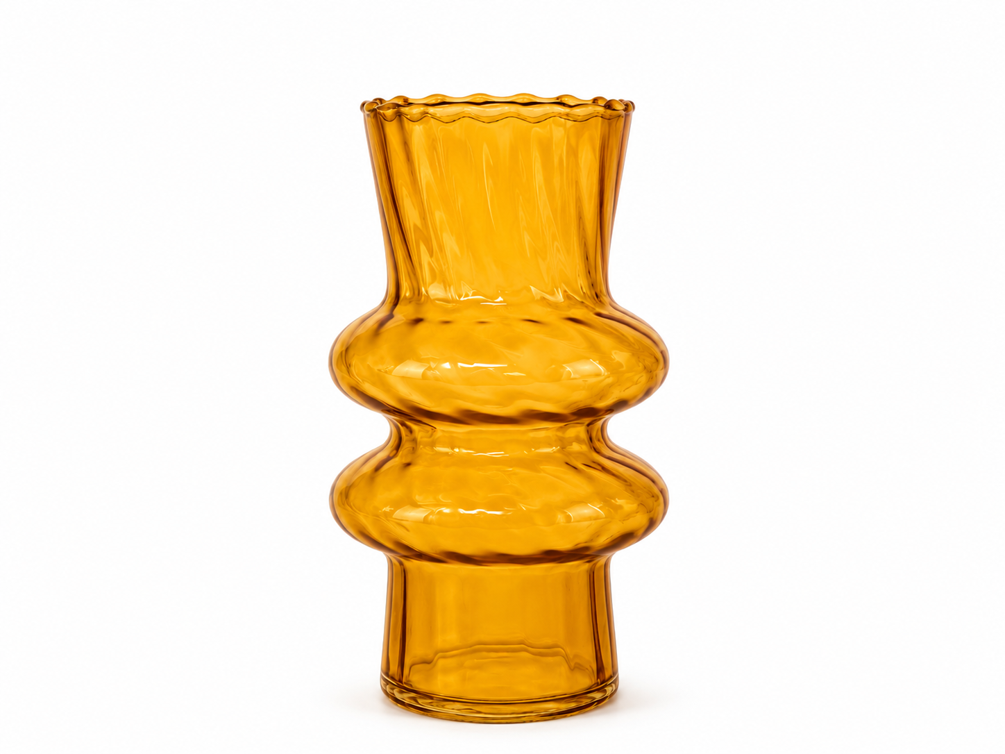 P Vaas Twirl glas Ø11,5xH20cm amber 12 per doos