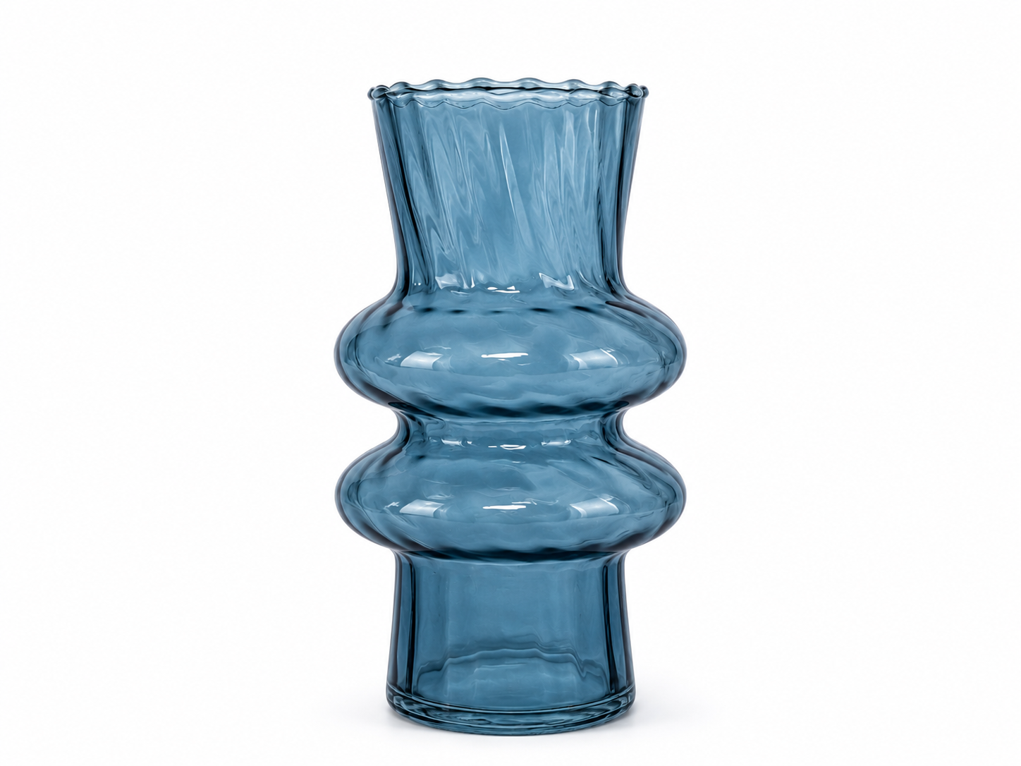 P Vaas Twirl glas Ø11,5xH20cm smoke blauw 12 per doos