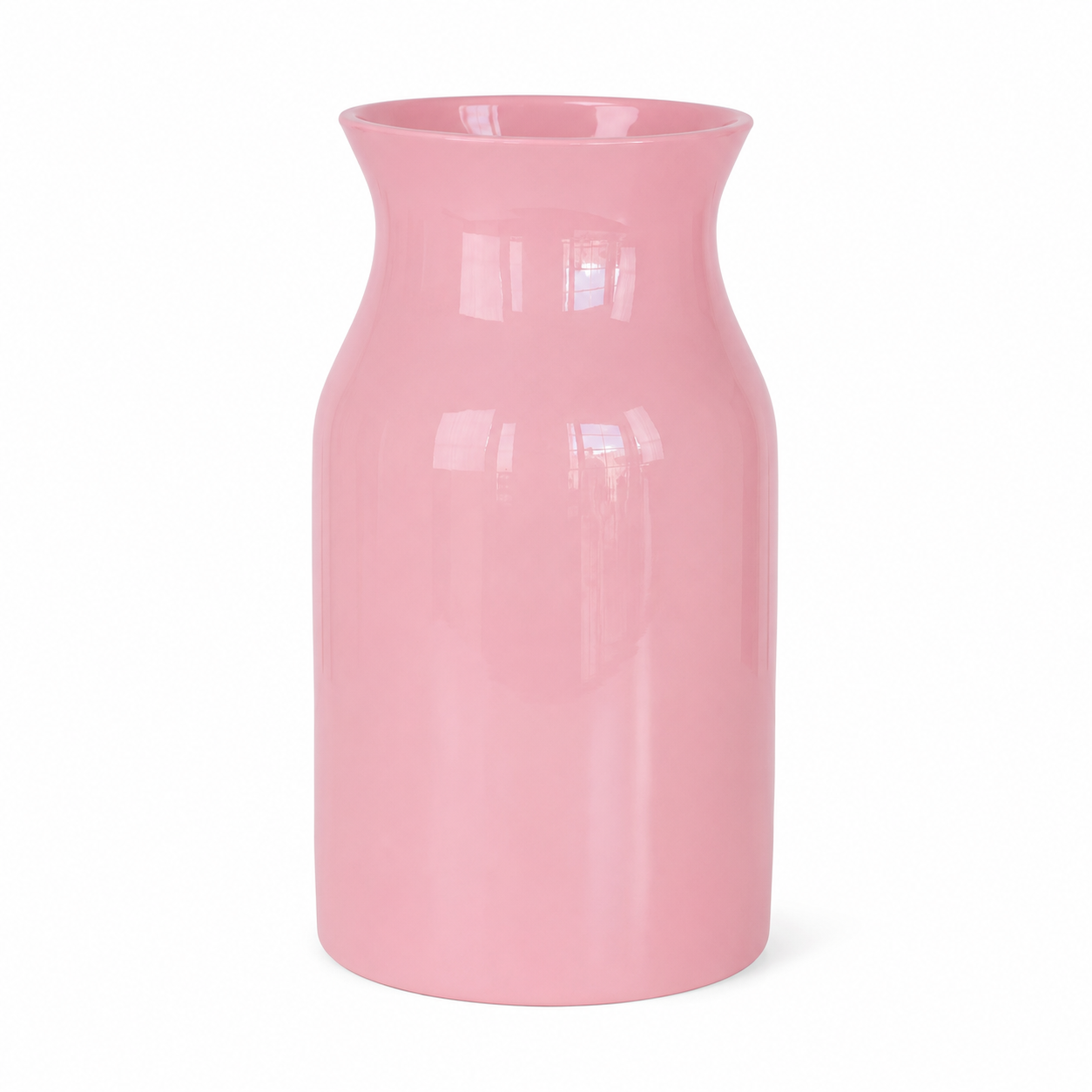 P Vaas glas Fiore Ø9,2xH21cm roze pantone 197c 24 per doos