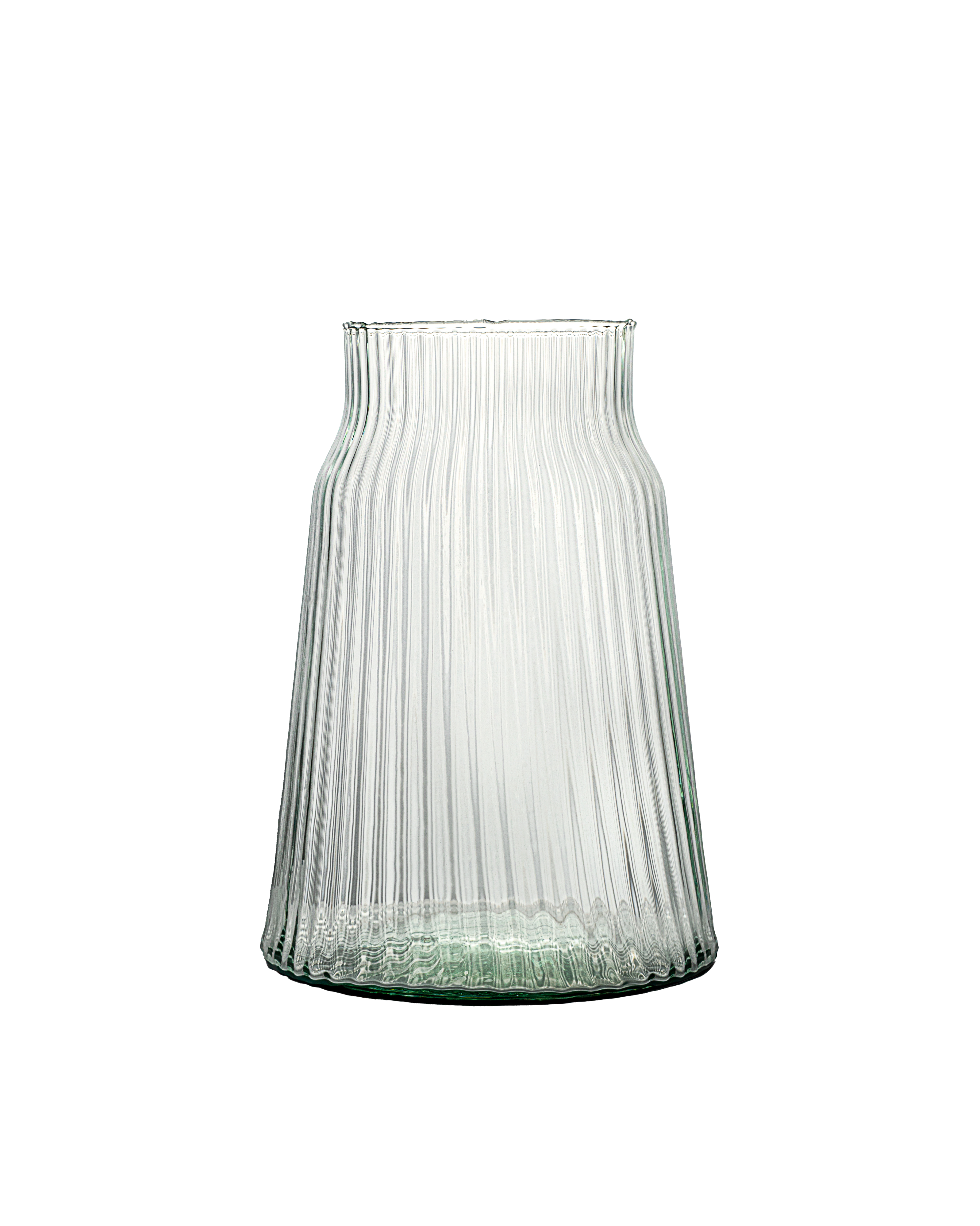 P Vaas Canva riffle Ø14,5xH20cm recy glass