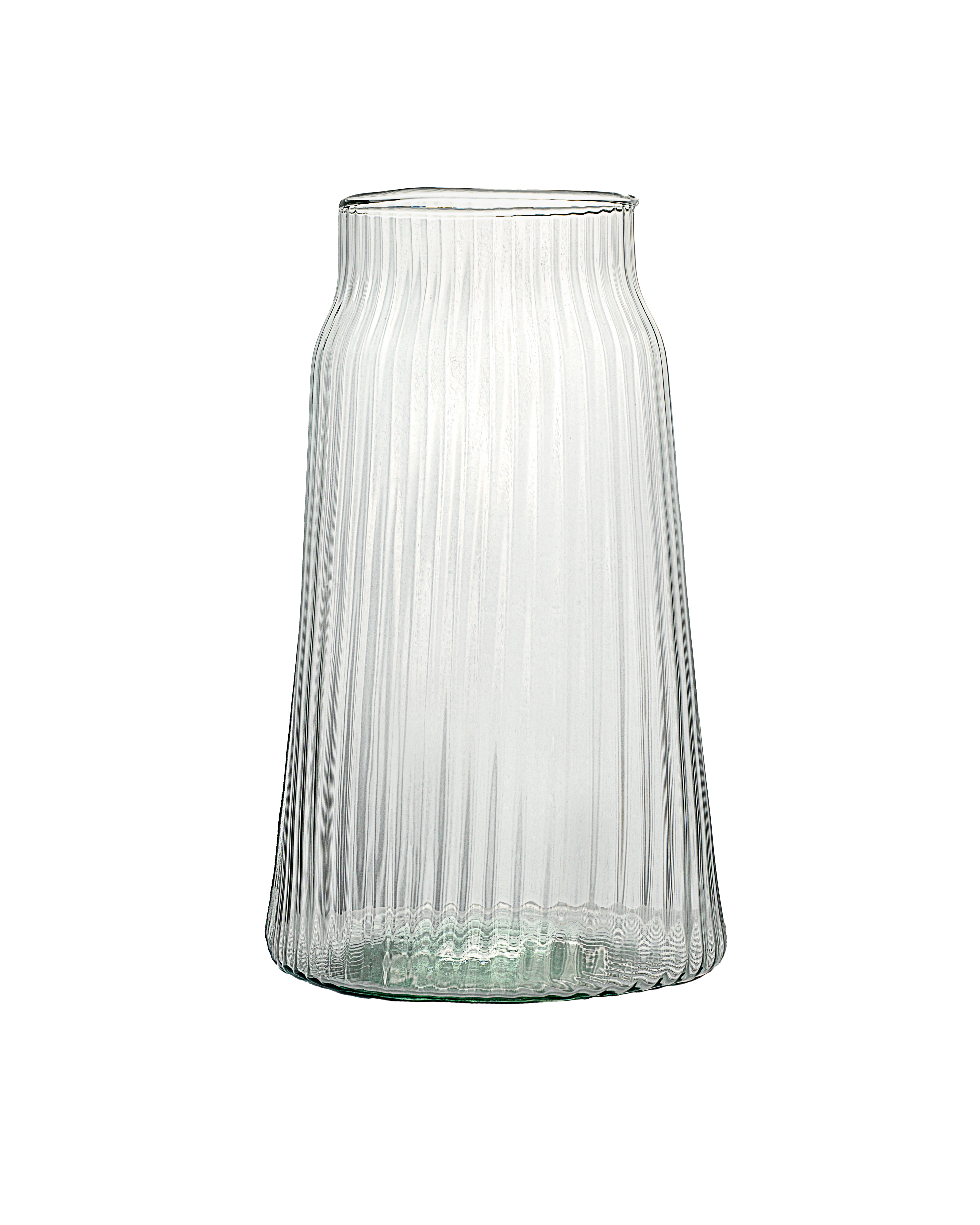 P Vaas Canva riffle Ø14,5xH25cm recy glas