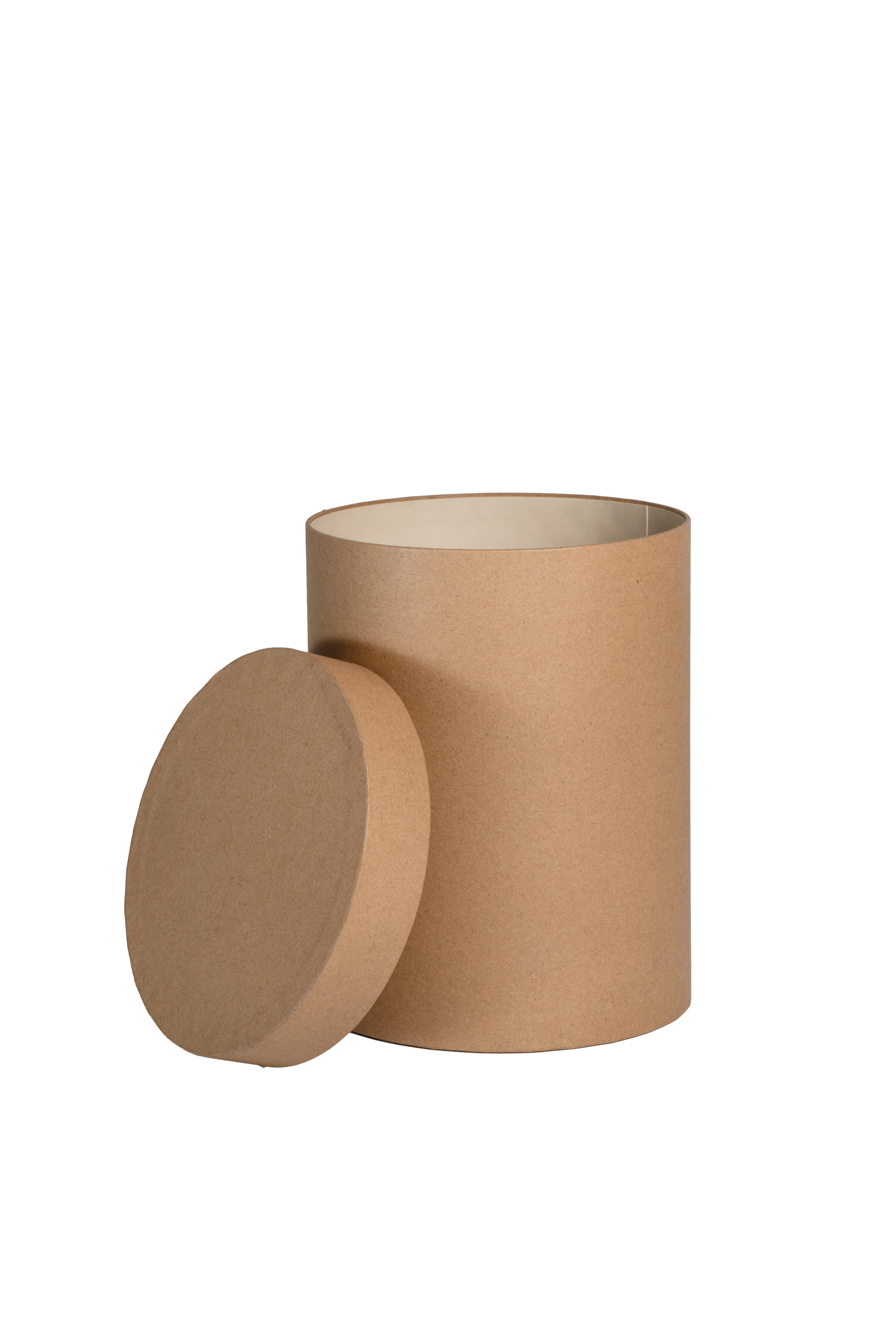 P Hoedendoos karton Ø13xH17cm bruin