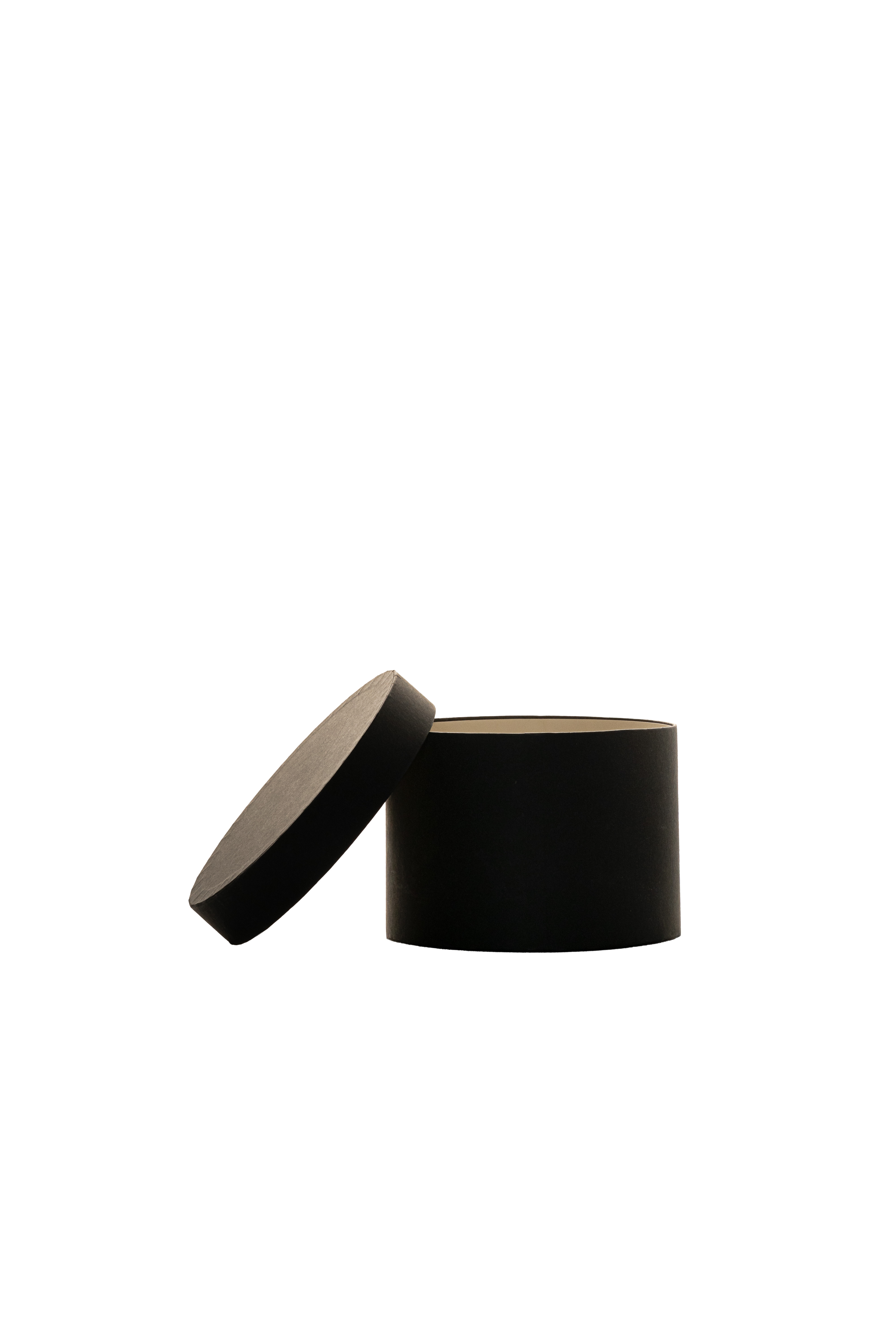 P Hoedendoos karton Ø14xH10cm mat zwart