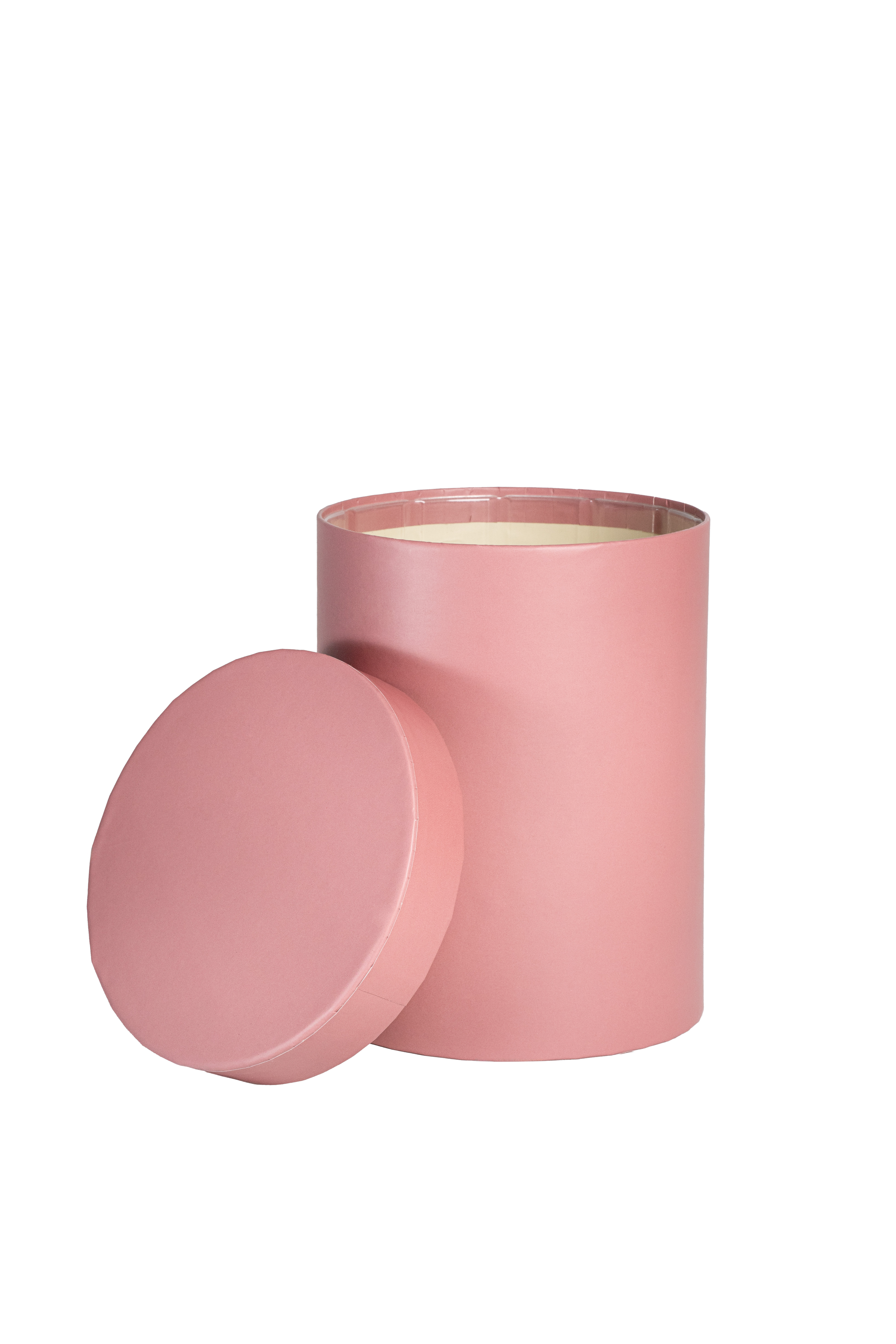 P Hoedendoos karton Ø13xH17cm rose tan