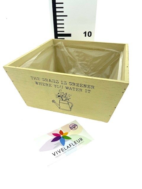 B Planter plantaholic vanille H10x21x21cm