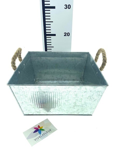 B Planter zinc Jari square h14x27x27 xm