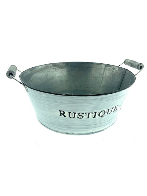 B Zink Rustique round H10/ D25 cm