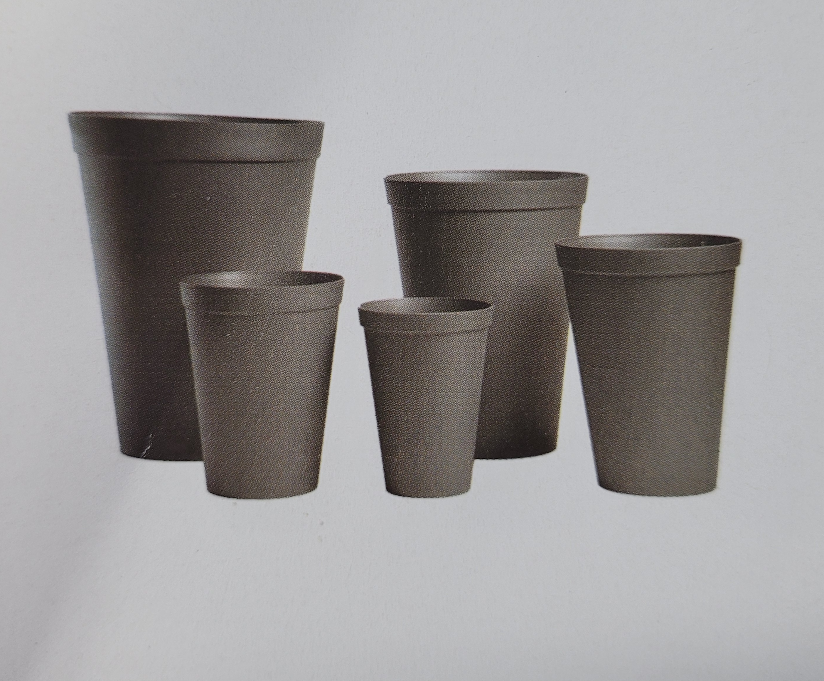 P Plastic vaas Basic Ø20xH27cm zink 5ltr