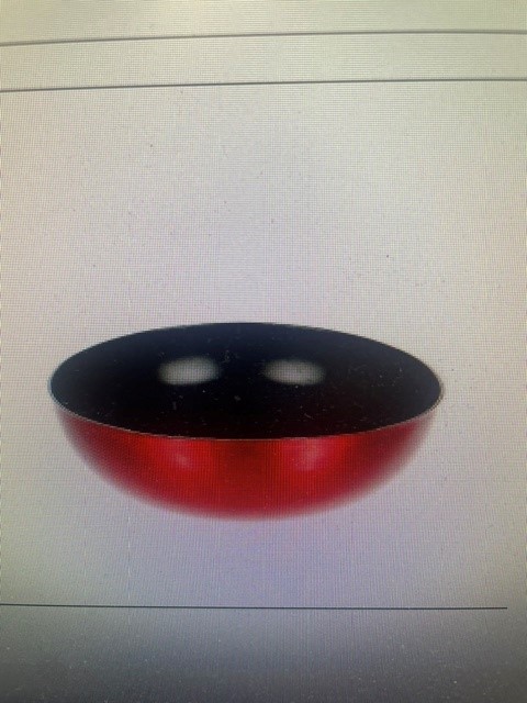 Bowl shiny red h10 cm dia 30 cm