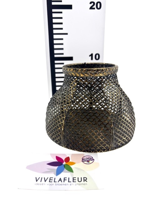 TheeL. ijzer gaas Brons S H10,5 / D14,5cm