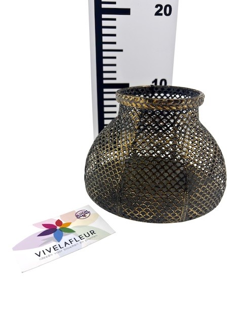 TheeL. ijzer gaas Brons M H11,5 / D17cm