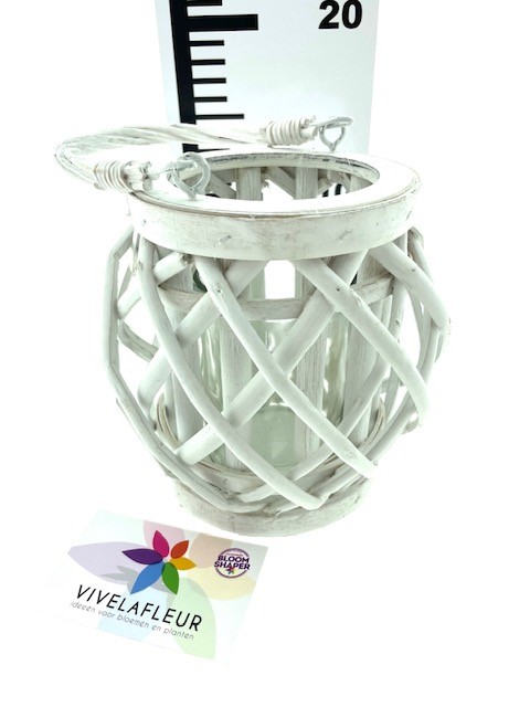 Windlicht Riet Bol H16 / D16 cm
