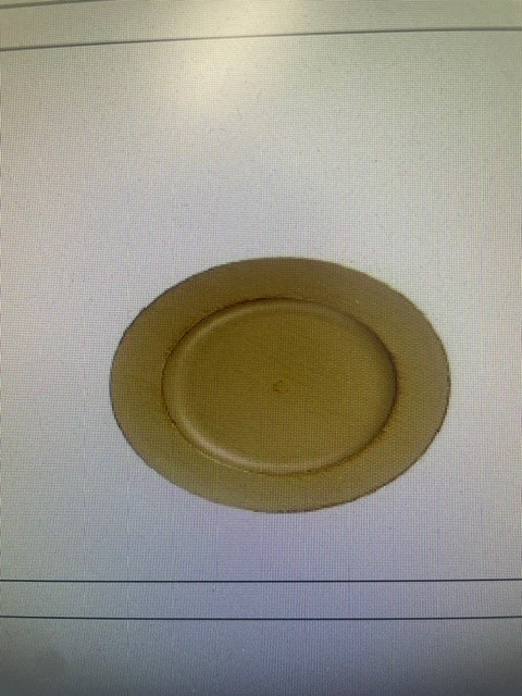 Plate gold melamine h2 cm dia 33 cm