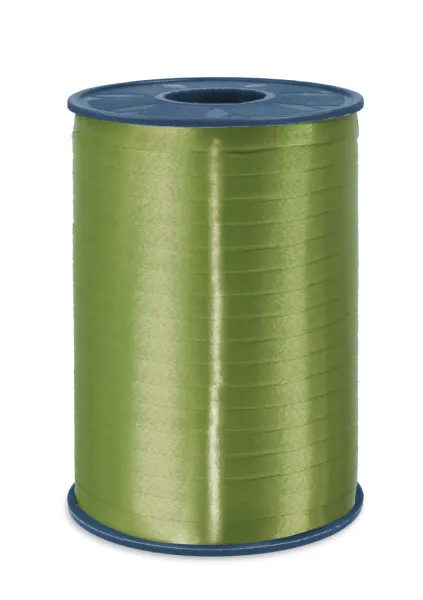 P Curly ribbon 5mmx500m Olive Green