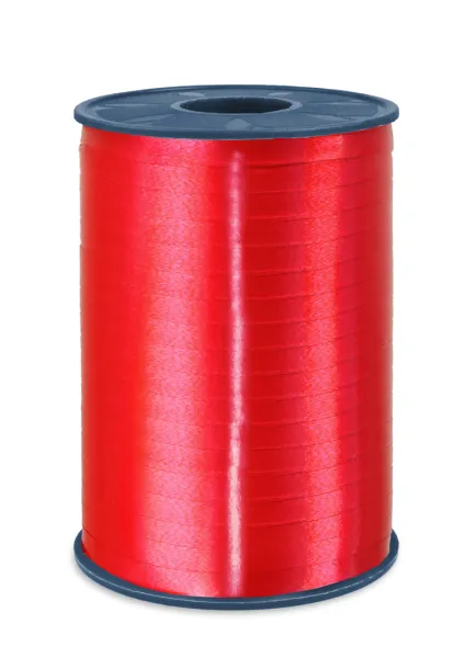 P Curly ribbon 5mmx500m Red