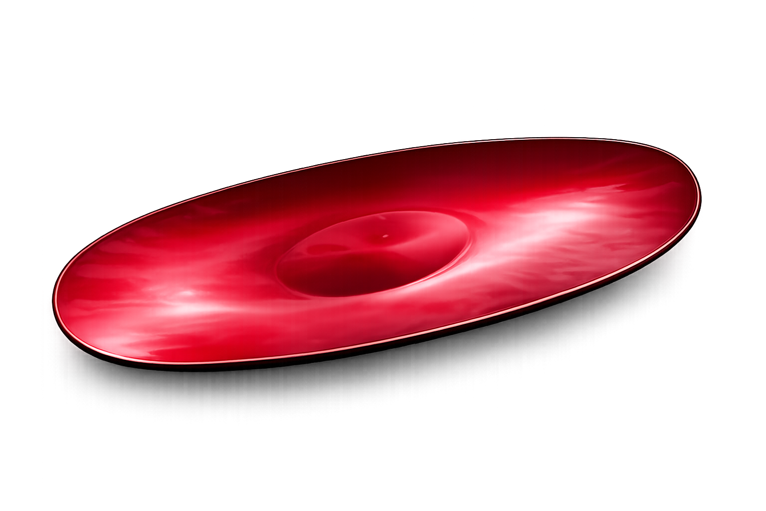 P Bord melamine ovaal 41x16cm rood