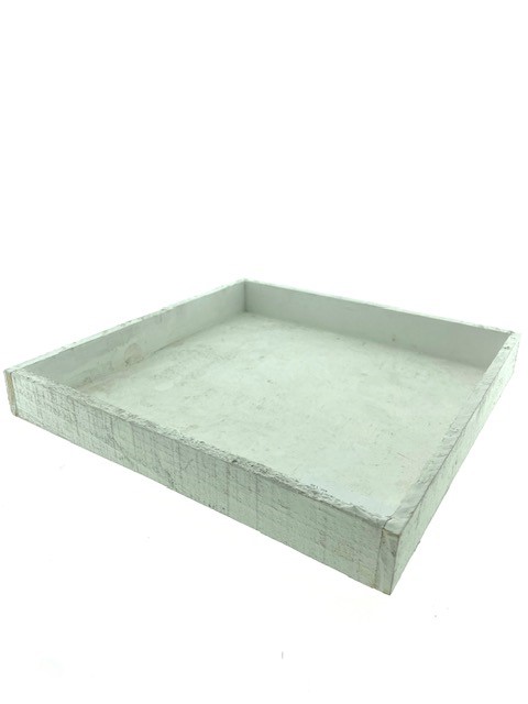 B Tray Wood White 30cm/30