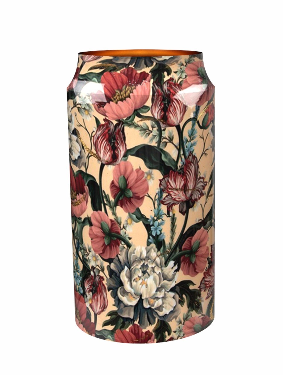 Iron Vase H30 / D18 cm (Flowers)