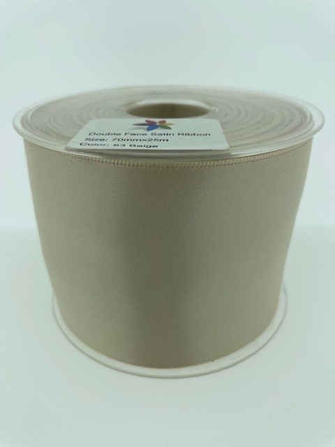Dubbelzijdig Lint Beige