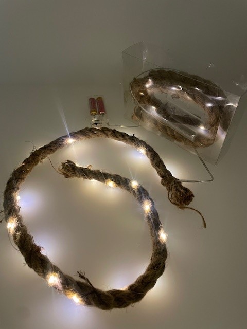 Touw met 20 LED, 1 meter lang