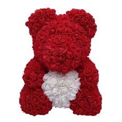 Foam Bear + paerl hart 25cm