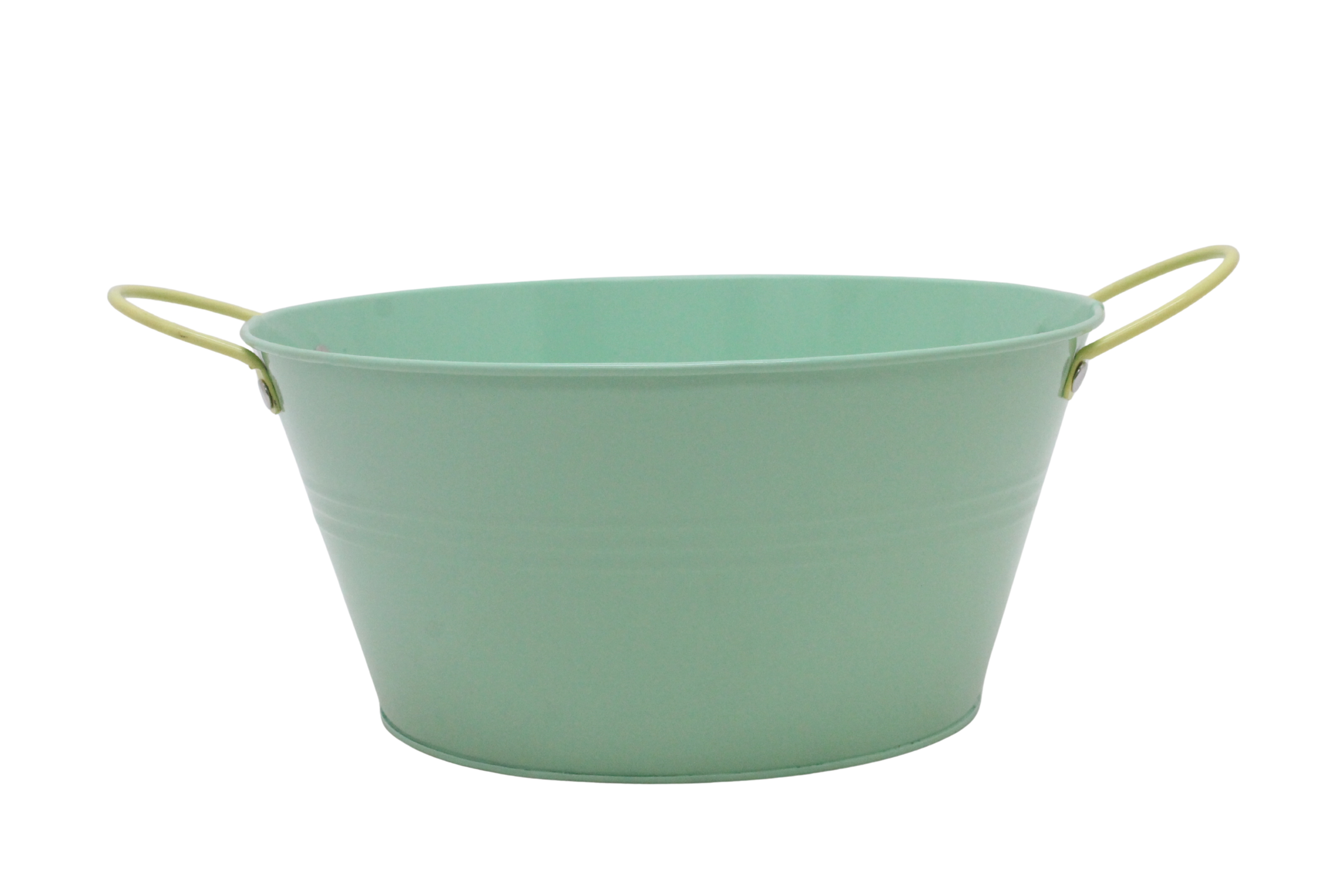 J Metal planter round  Ø25 H12 green